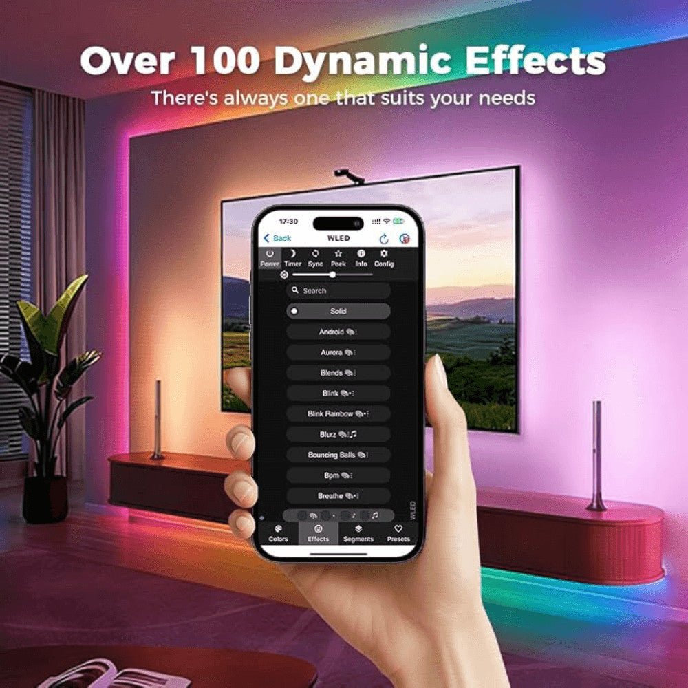 Gledopto Elite 2D-EXMU Advanced WLED Controller – Two-channel RGBIC LED controller with microphone, USB‑C, ESP32, Wi‑Fi, Ethernet (GL-C-616WL)