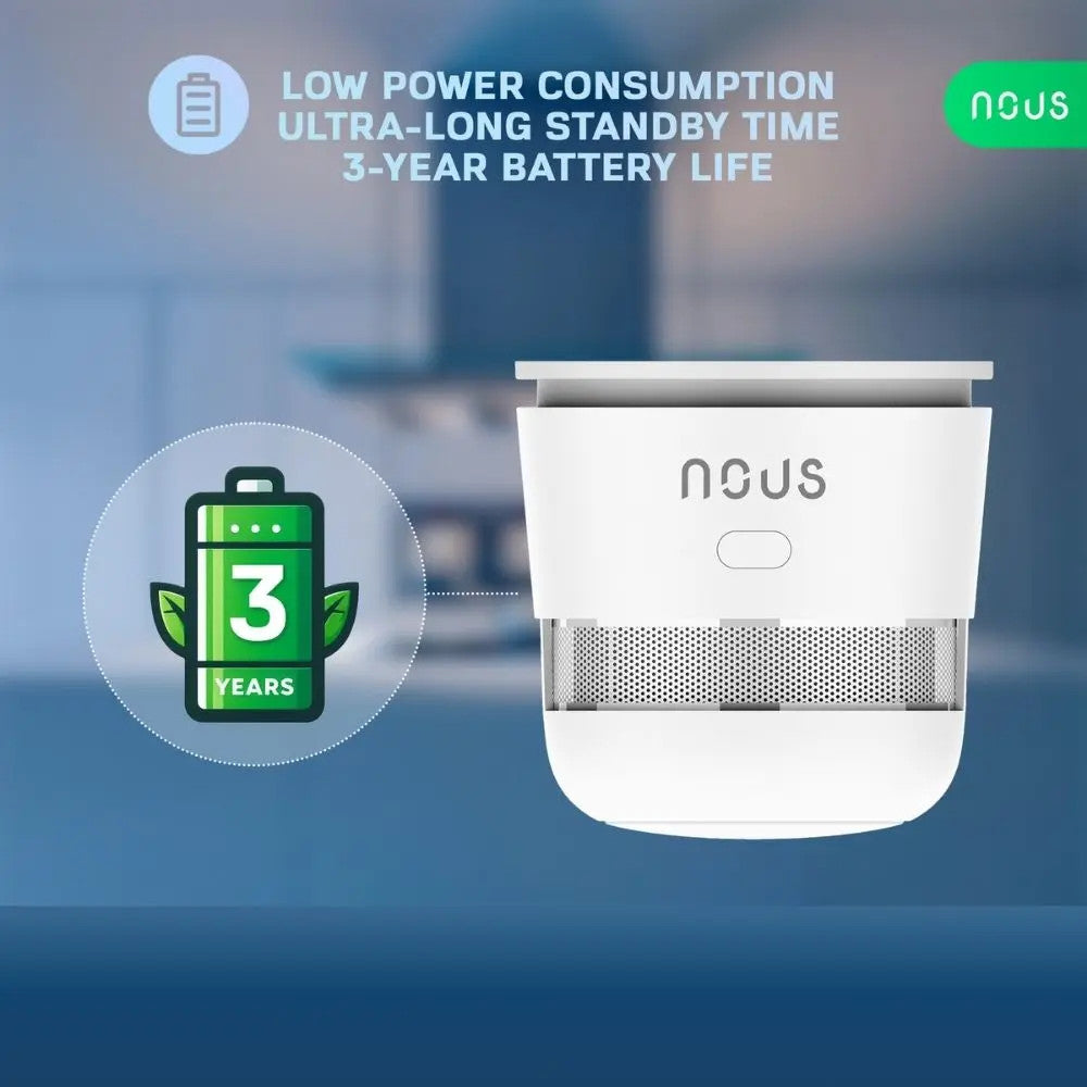 Nous E8 Tuya Zigbee wireless smart smoke sensor