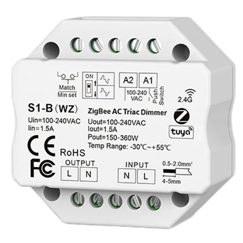 Zigbee / WiFi / RF AC Triac Dimmer