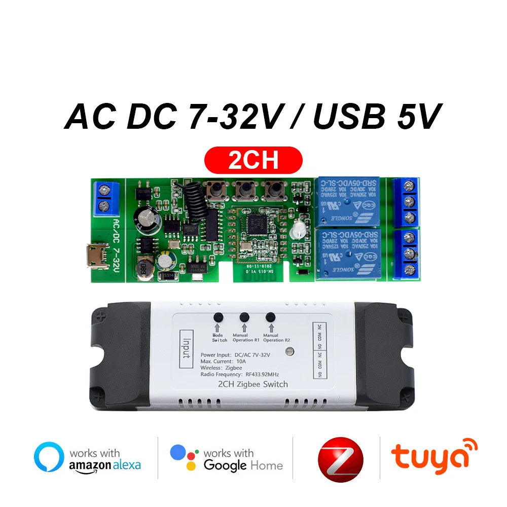 Zigbee 1 2 4CH 12V 24V 220V Smart Switch