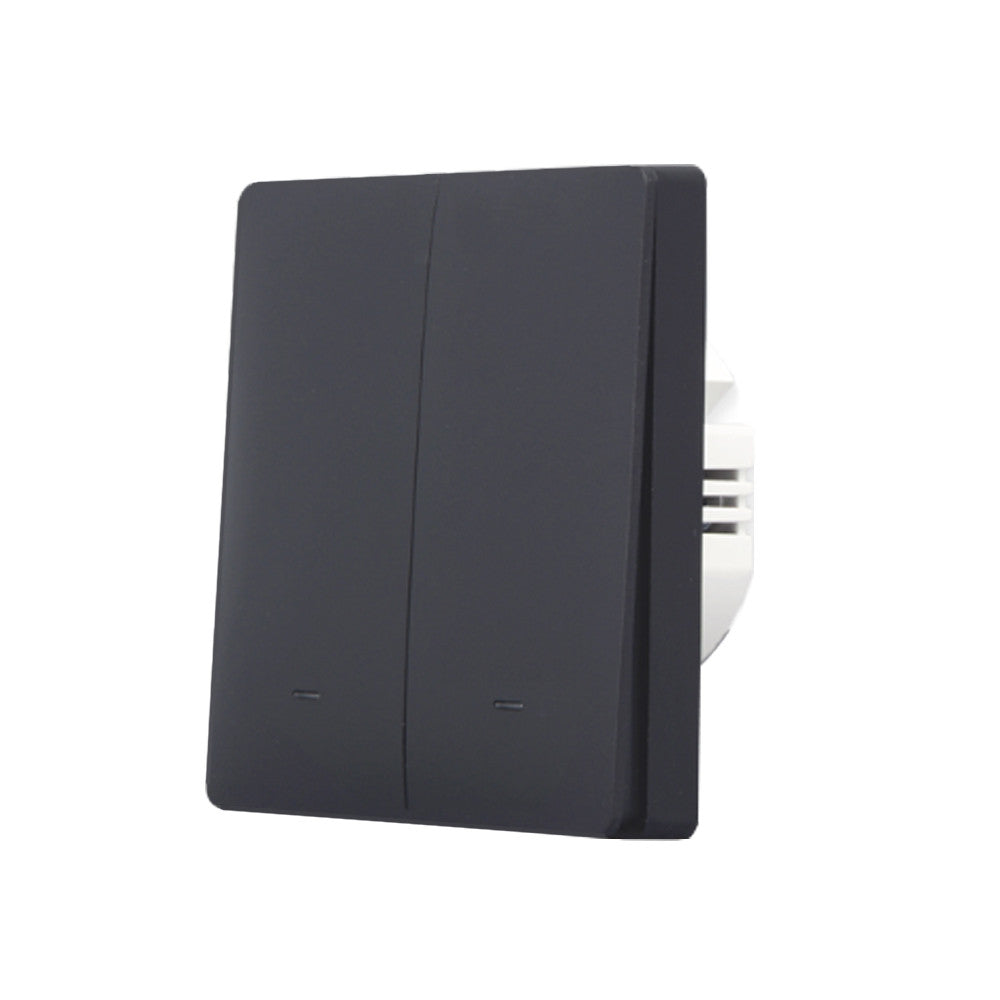 SmartWise B62 UNI Zigbee 3.0 + RF, 2-gang smart wall switch, universial wiring, physical push-button, black