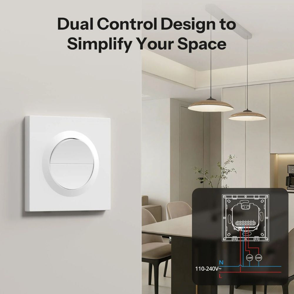 SONOFF Orb-ZBW2 2-Gang Zigbee Smart Switch – 2-gang, phase+neutral switch, Zigbee, white (MINI-ZB2GS-E)