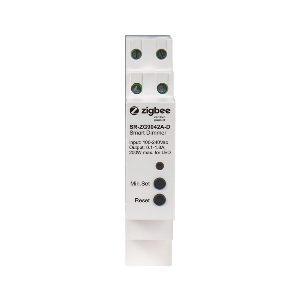Sunricher DIN rail Zigbee smart dimmer, 230V AC no neutral, 400W (SR-ZG9042A-D)