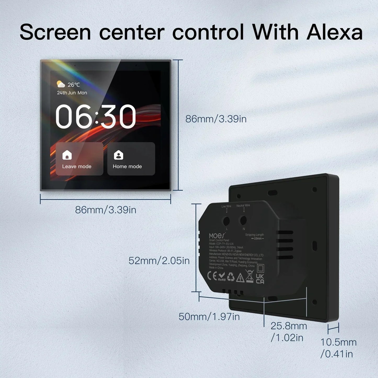 Touch Center Control Panel