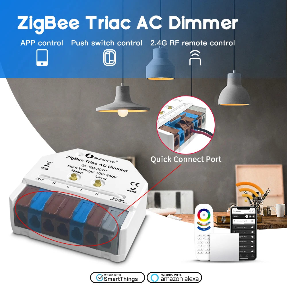 GLEDOPTO ZigBee3.0 Triac AC Dimmer Mini