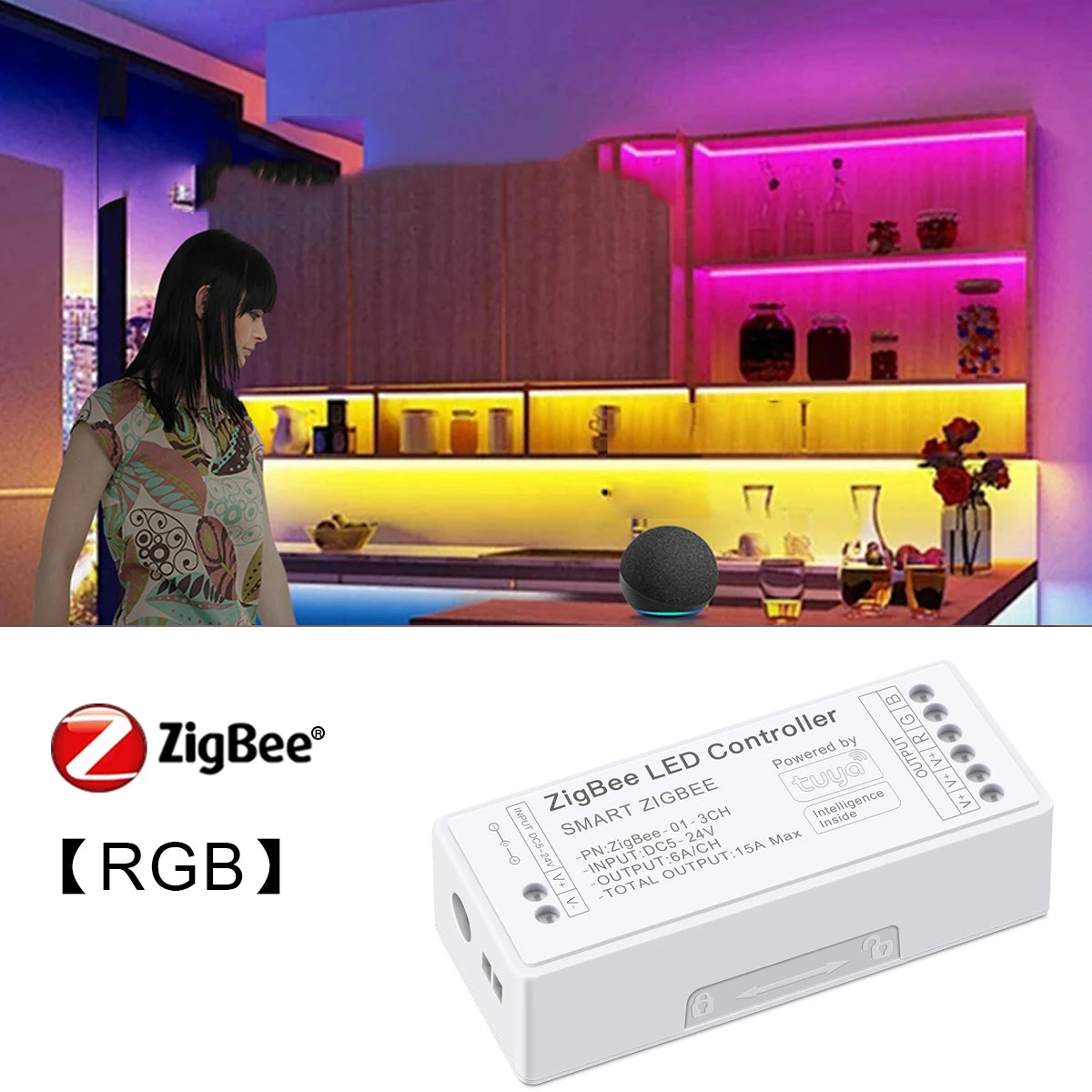 Zigbee 3.0 WiFi LED kontroler 2.4GHz