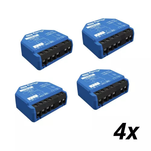 Shelly 1 Gen3 single channel smart relay module 4-pack