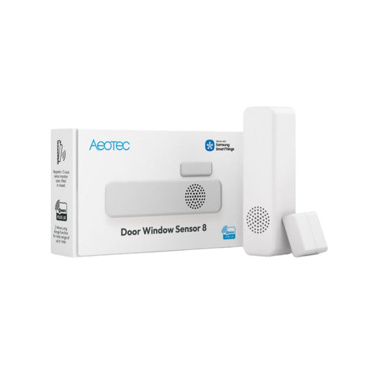Aeotec Door Window Sensor 8  – Opening, tilt, temperature and humidity sensor, Z‑Wave, white (ZWA055-C)