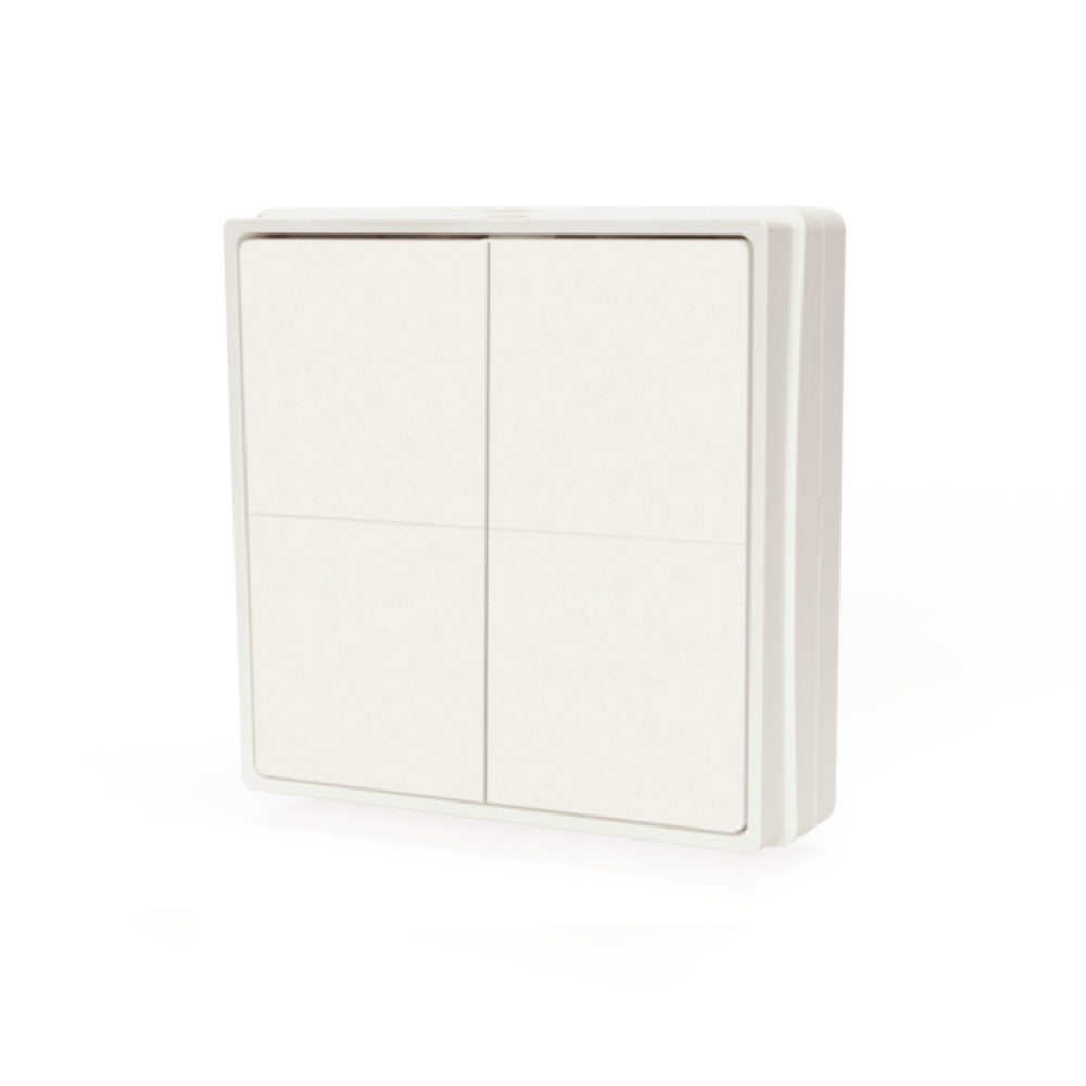 Shelly BLU Wall Switch 4 wireless switch + adapter for Gira / Merten mounting frames