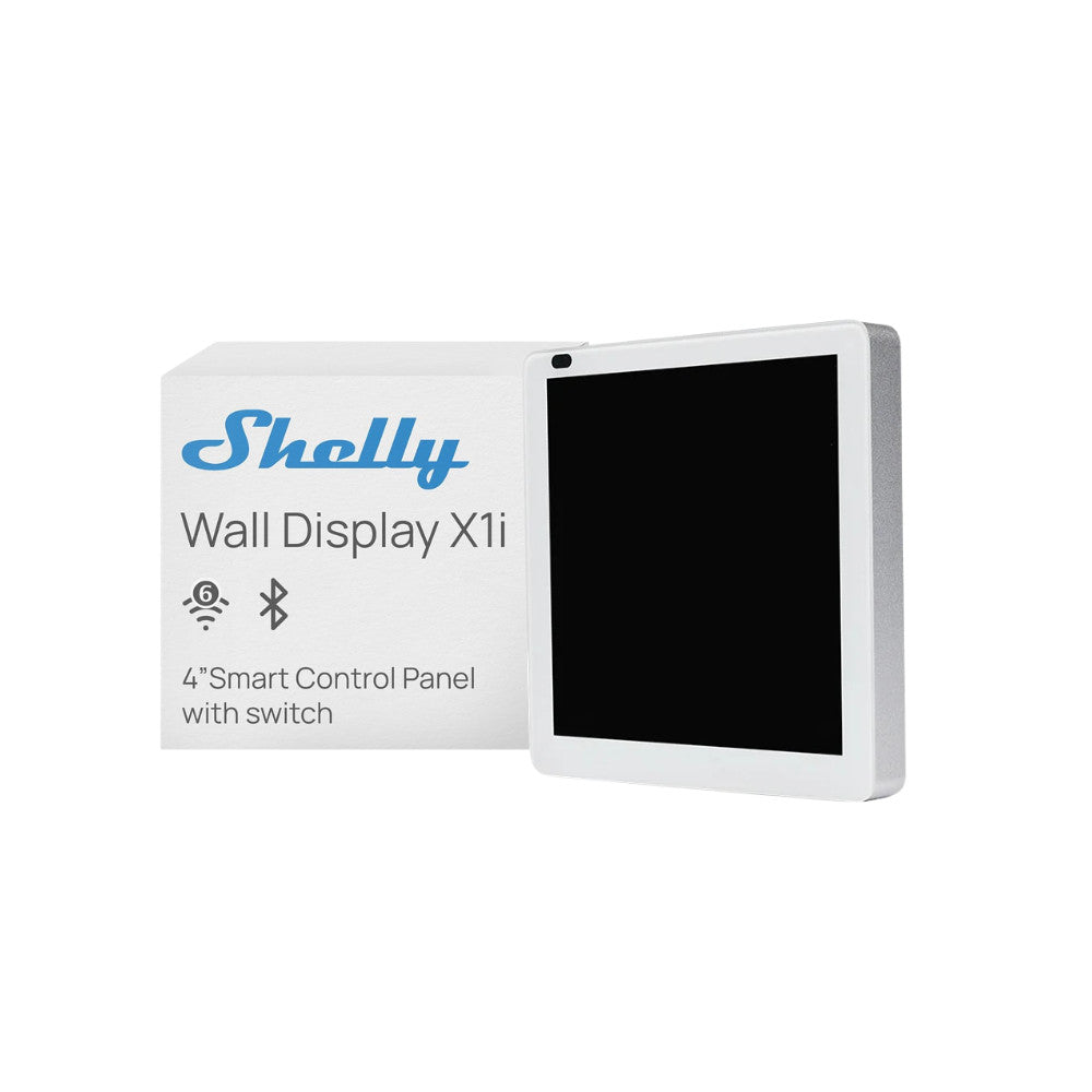 Shelly Wall Display X1i – Control panel, light switch, Wi-Fi, Bluetooth, silver (SAWD-6A1XX10EU0)