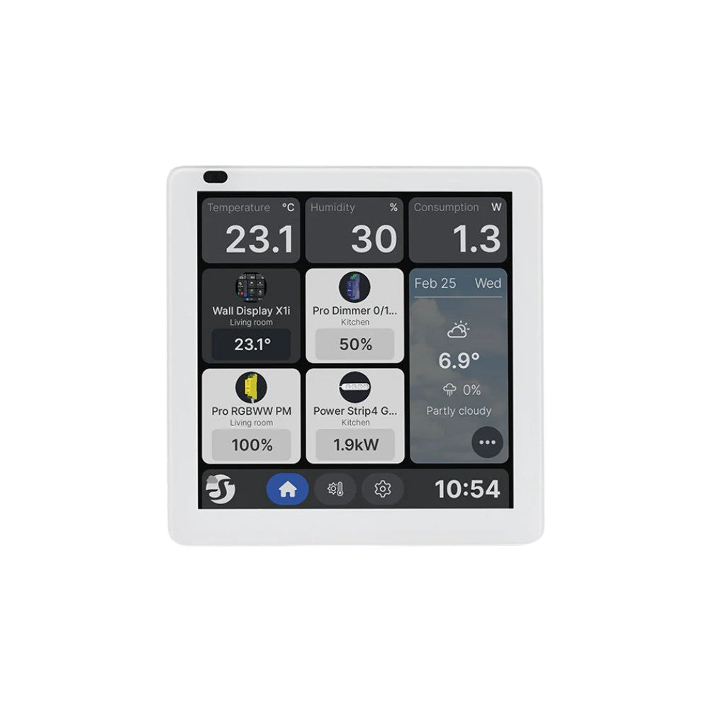 Shelly Wall Display X1i – Control panel, light switch, Wi-Fi, Bluetooth, silver (SAWD-6A1XX10EU0)