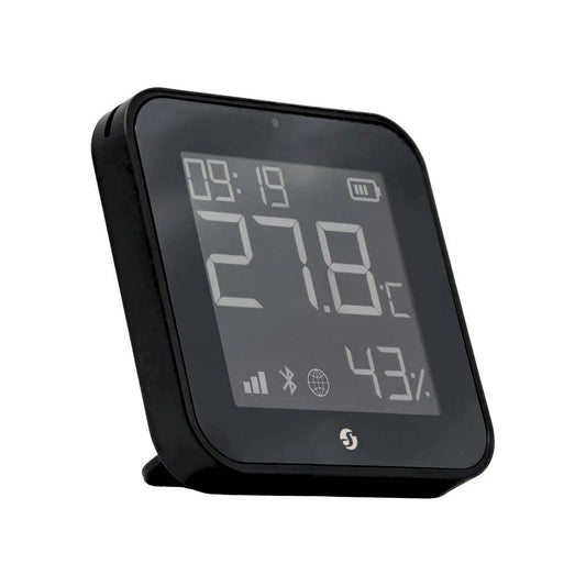 Shelly BLU H&T Display ZB – Temperature, humidity and light sensor with e-paper display, Zigbee, Bluetooth, black