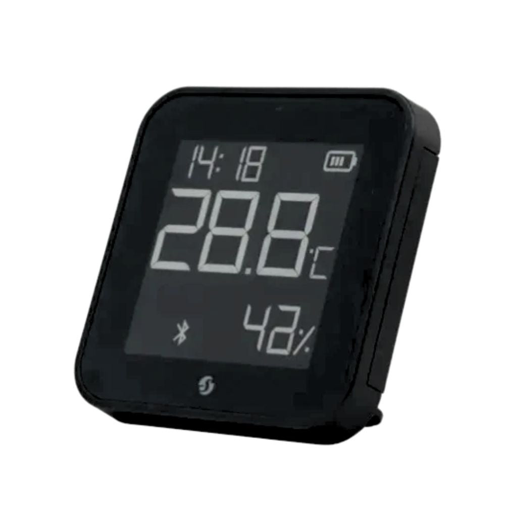 Shelly BLU H&T Display ZB – Temperature, humidity and light sensor with e-paper display, Zigbee, Bluetooth, black