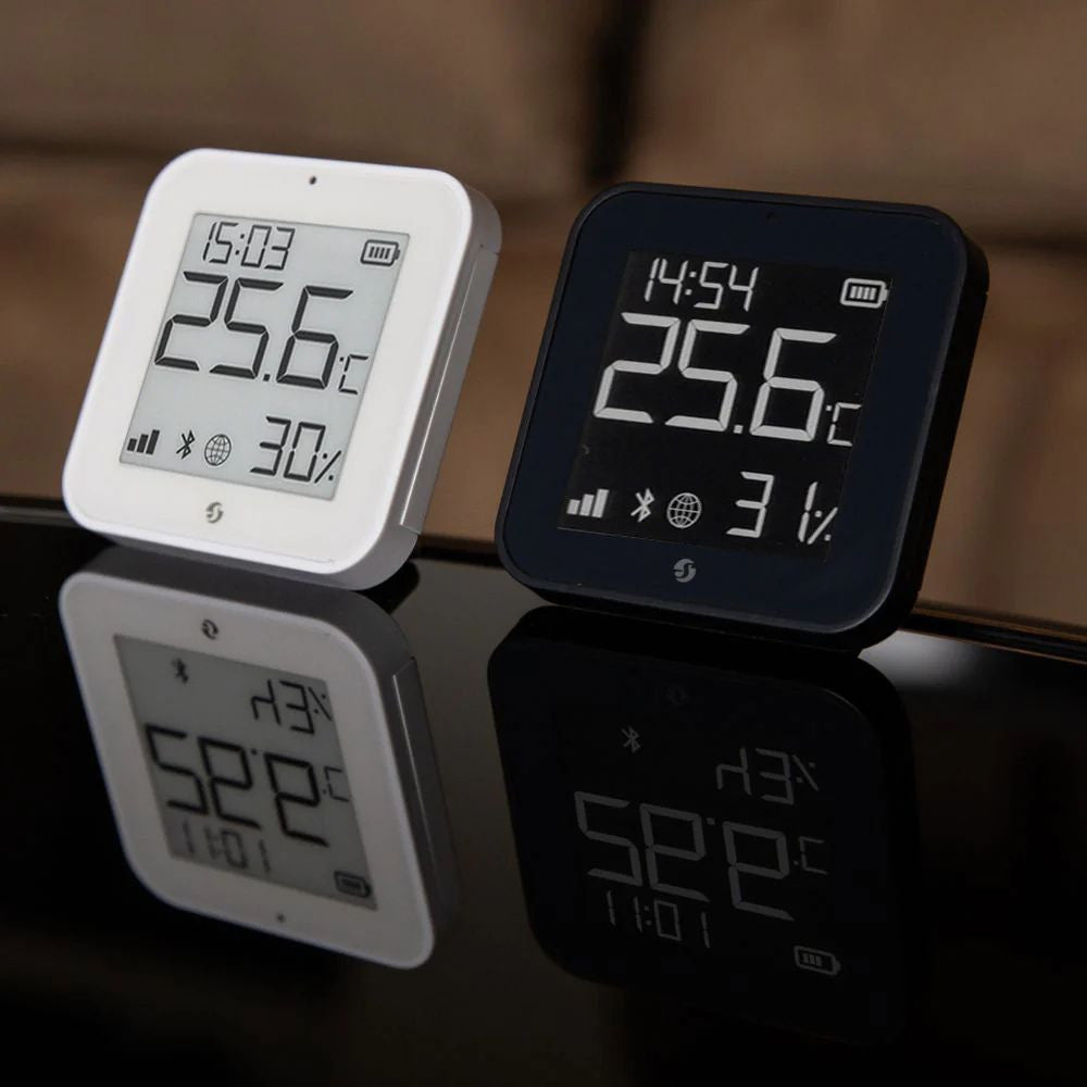 Shelly BLU H&T Display ZB – Temperature, humidity and light sensor with e-paper display, Zigbee, Bluetooth, white