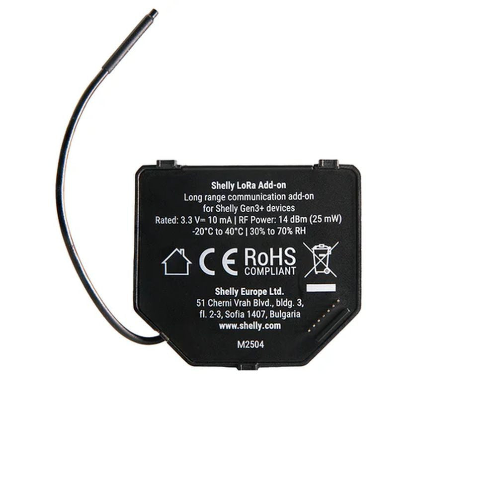 Shelly LoRa Add-on - long range communication add-on module