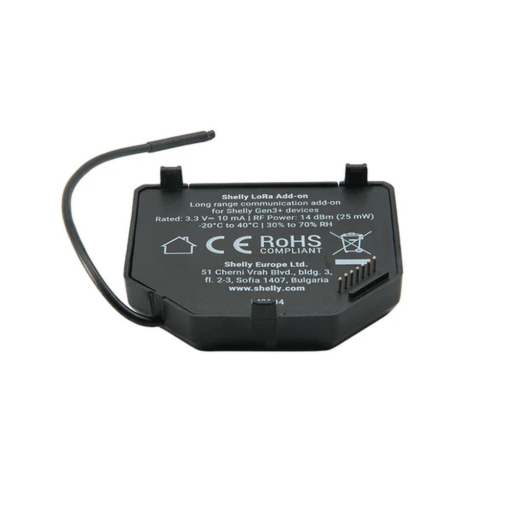 Shelly LoRa Add-on - long range communication add-on module