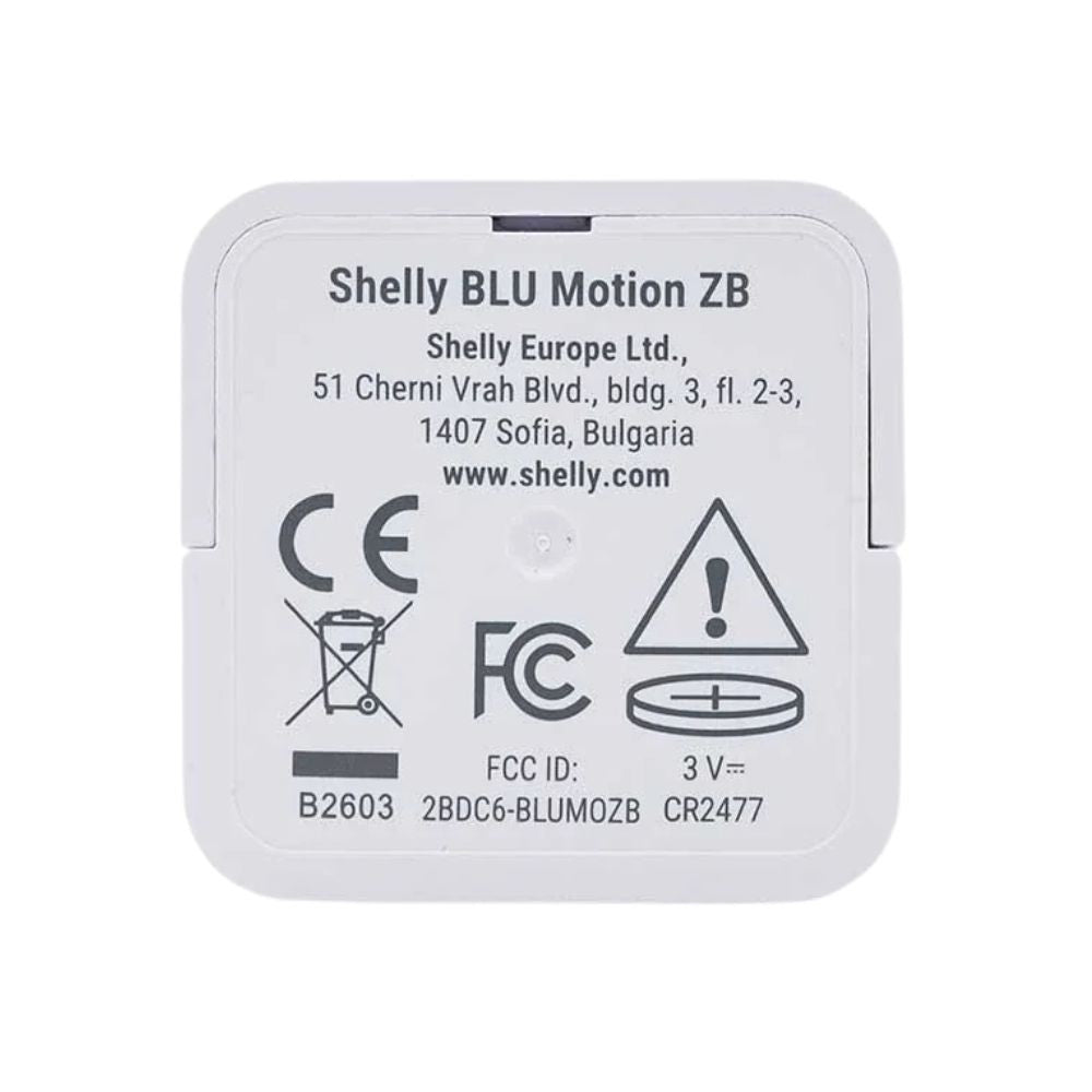 Shelly BLU Motion ZB – Wireless motion sensor with light sensor, Bluetooth, Zigbee, white (SBMO-103Z)