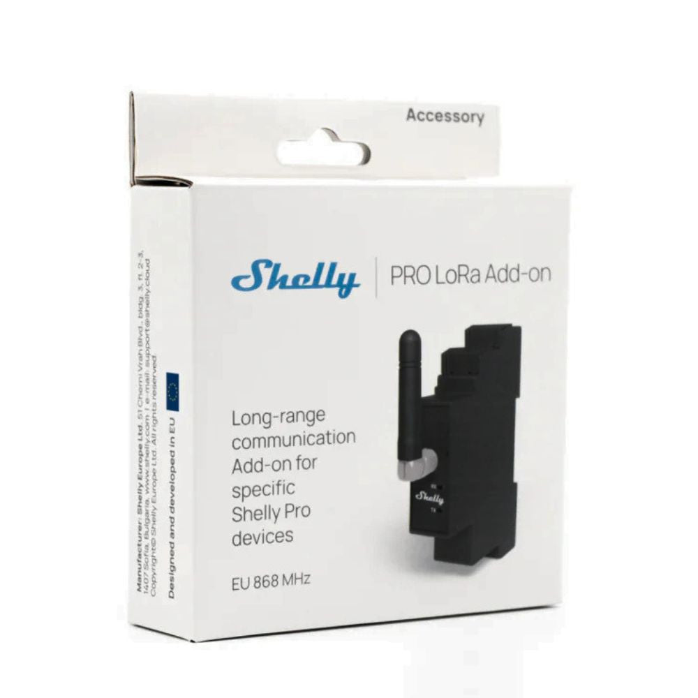 Shelly Pro LoRa Add-on – long-range communication expansion module for Shelly PRO devices