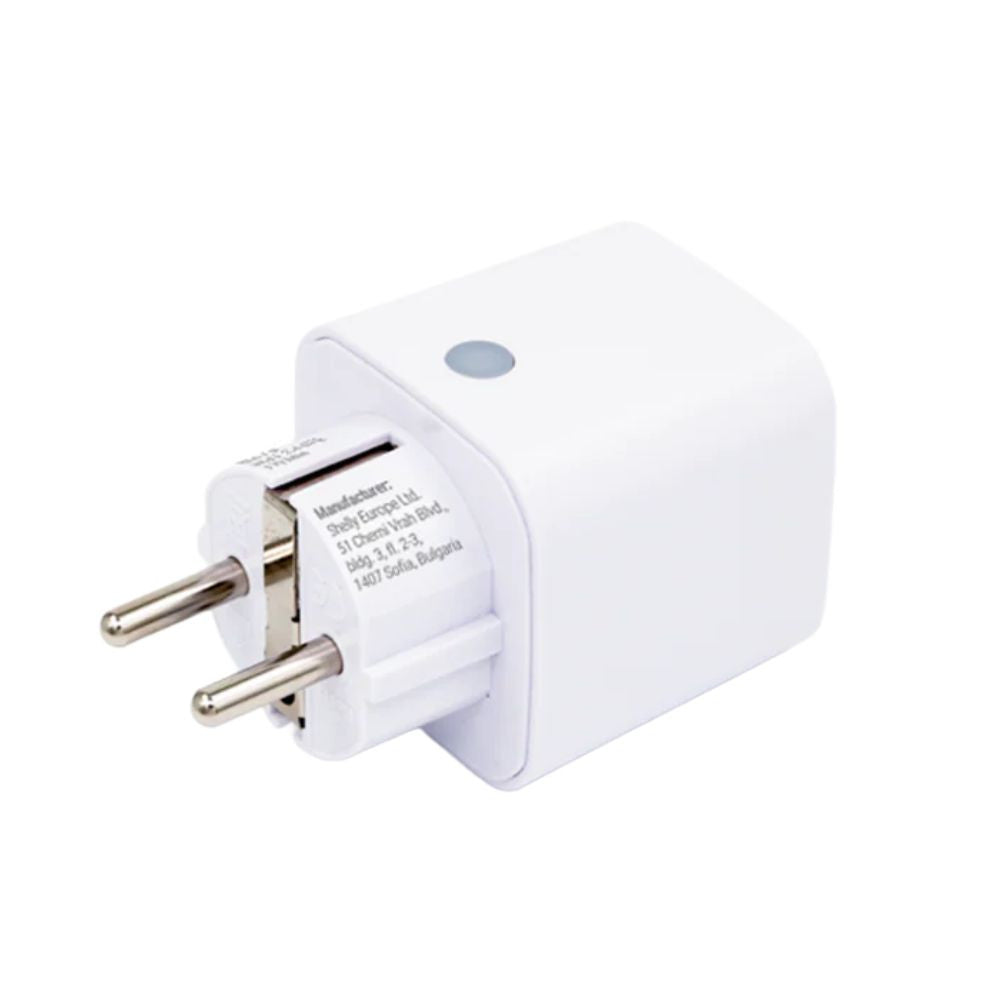 Shelly Plug M Gen3 – Wi-Fi + Bluetooth, Matter-compatible smart plug with energy monitoring, white