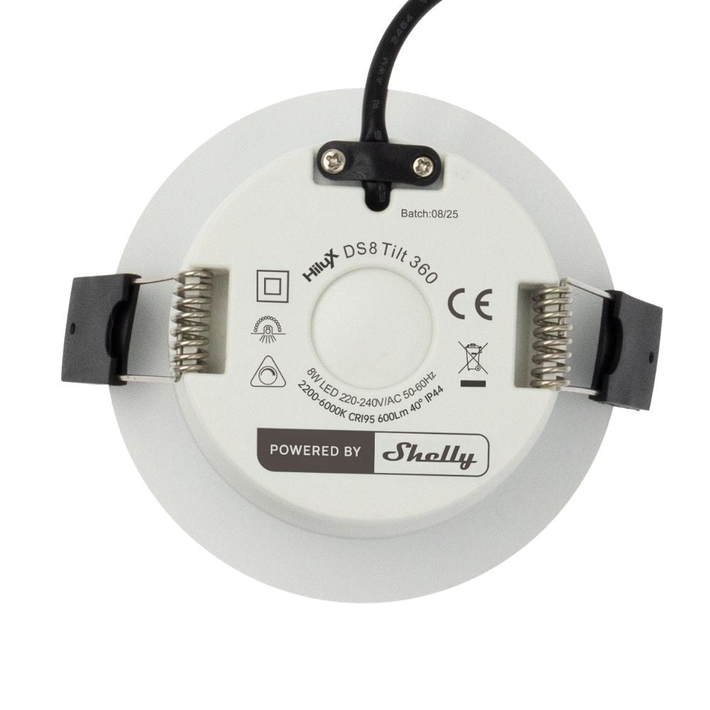 Shelly LightSolutions Hilux DS8 White – Smart spot light, dimmable, color temperature 2200K – 6000K, Wi-Fi, Bluetooth