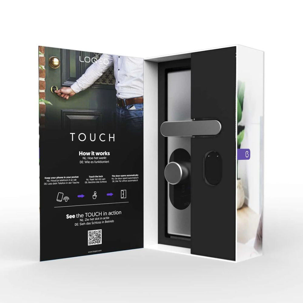Shelly LOQED Smart Wi-Fi + Bluetooth Touch Lock, Silver Edition