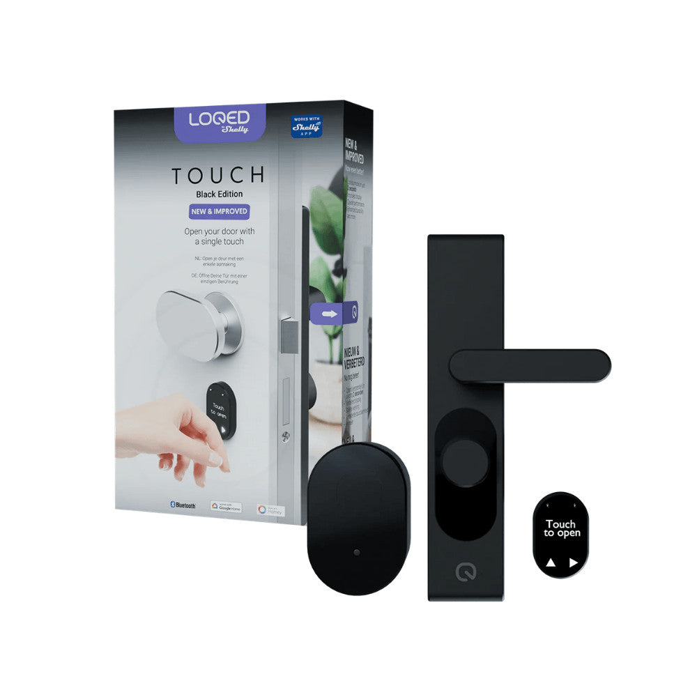 Shelly LOQED Touch Smart Lock 2s – Touchscreen smart lock, Wi-Fi, Bluetooth, black