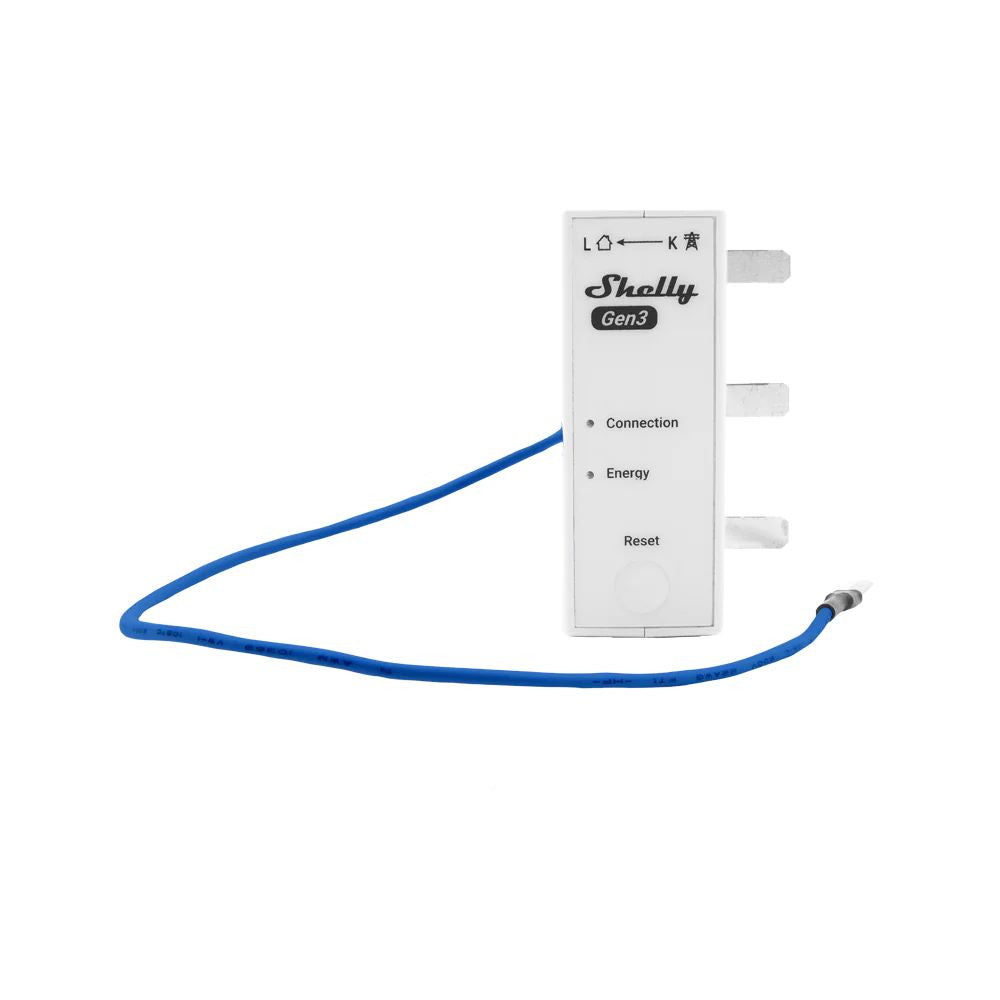 Shelly 3EM-63T Gen3 smart Wi-Fi 3-phase power meter add-on for MCB
