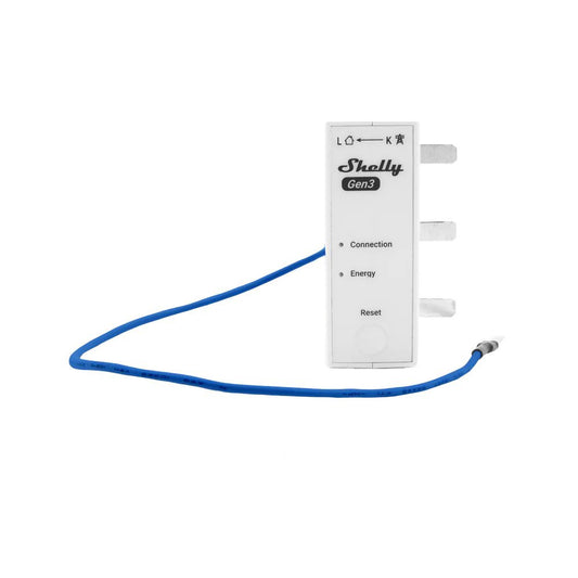 Shelly 3EM-63T Gen3 smart Wi-Fi 3-phase power meter add-on for MCB