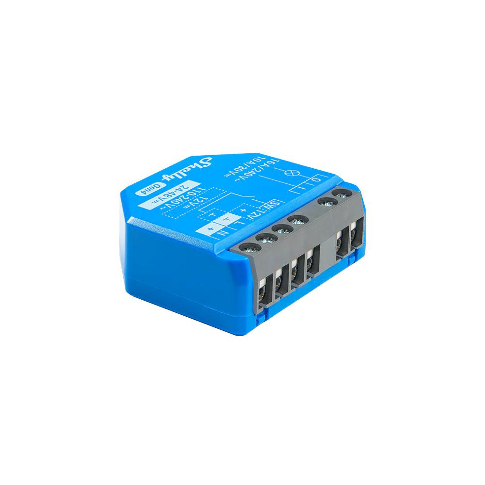 Shelly 1 Gen4 multiprotocol (Wi-Fi + Bluetooth + Zigbee 3.0) retrofit relay module, Matter compatible