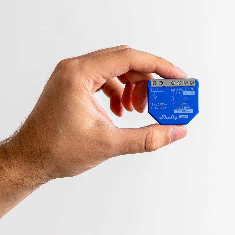 Shelly 1 Gen4 multiprotocol (Wi-Fi + Bluetooth + Zigbee 3.0) retrofit relay module, Matter compatible
