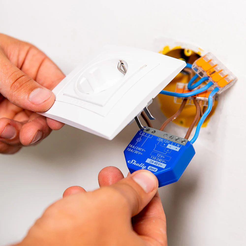 Shelly 1 Gen4 multiprotocol (Wi-Fi + Bluetooth + Zigbee 3.0) retrofit relay module, Matter compatible