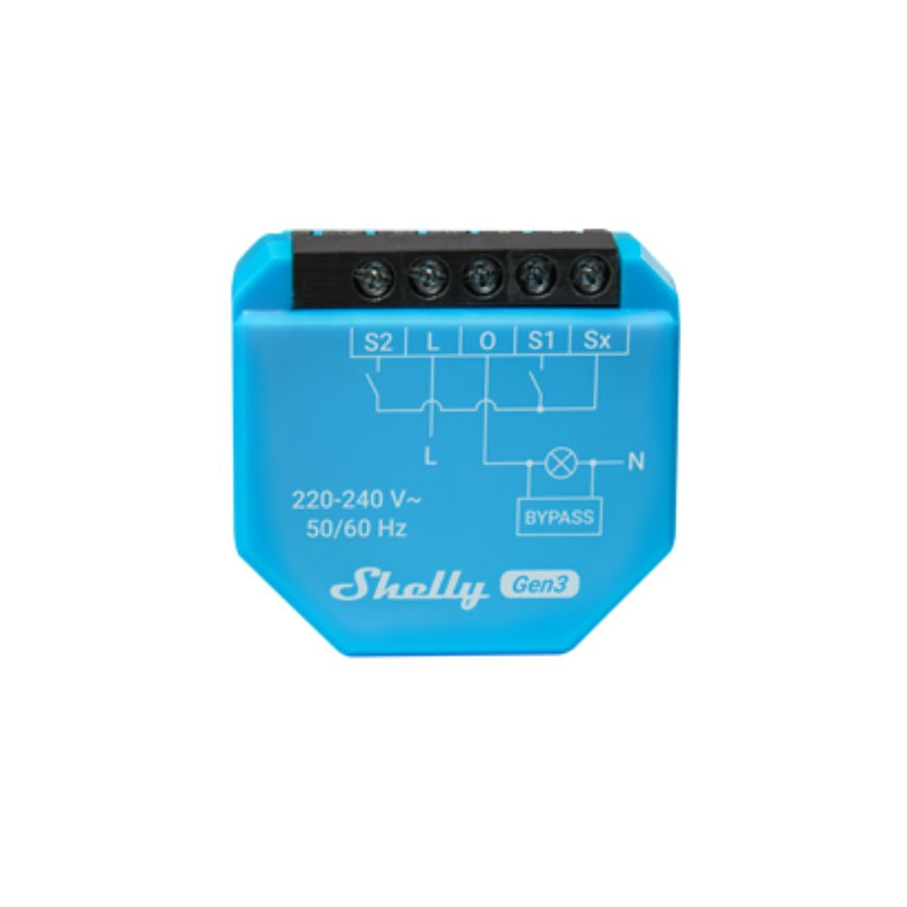 Shelly 1L Gen3 smart 1-gang relay modul for no-neutral wiring