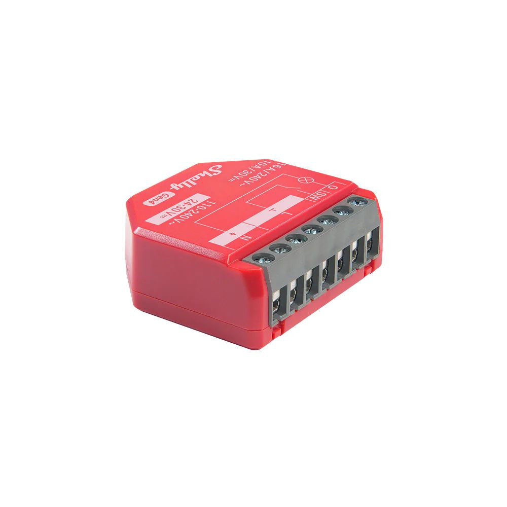Shelly 1PM Gen4 multiprotocol (Wi-Fi+ Bluetooth / Zigbee 3.0) relay module, with power meter, Matter compatible