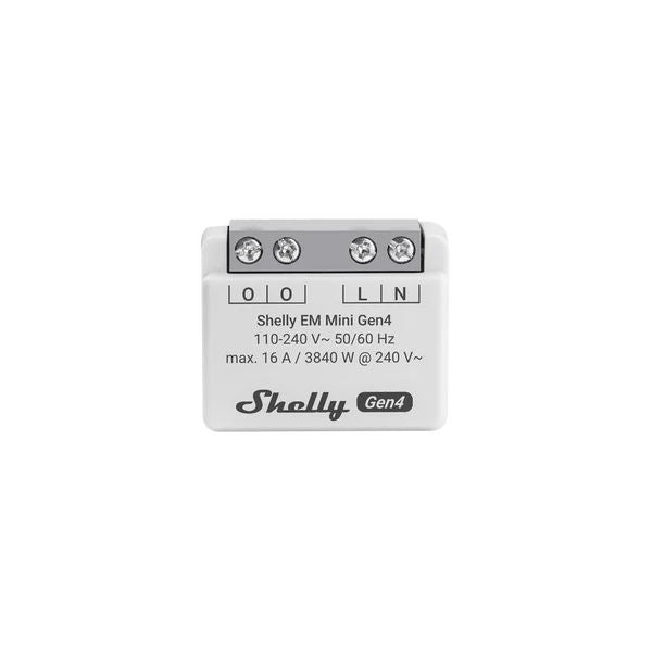 Shelly EM Mini Gen4 – smart power meter (16A), Wi-Fi, Bluetooth, Matter, Zigbee