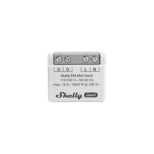 Shelly EM Mini Gen4 – smart power meter (16A), Wi-Fi, Bluetooth, Matter, Zigbee