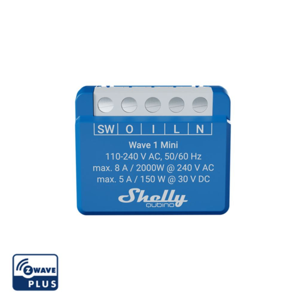Shelly Qubino Wave 1 MINI smart relay with 1-gang, with Z-Wave protocol
