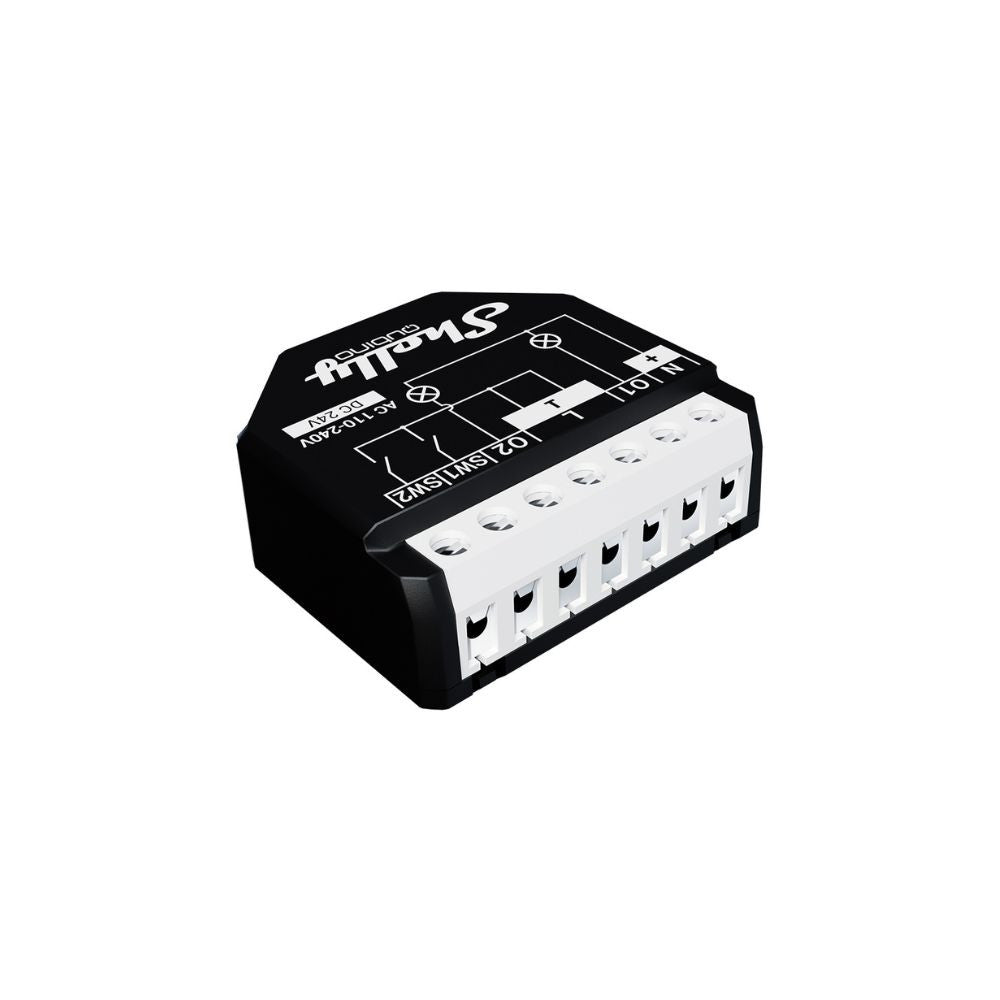 Shelly Qubino Wave 2PM smart relay with 2-gang, power meter, with Z-Wave protocol