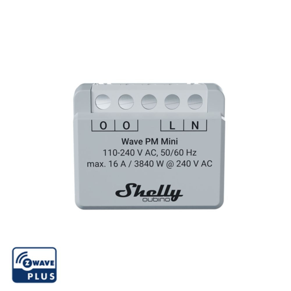 Shelly Qubino Wave PM MINI smart relay with 1-gang, power meter, with Z-Wave protocol