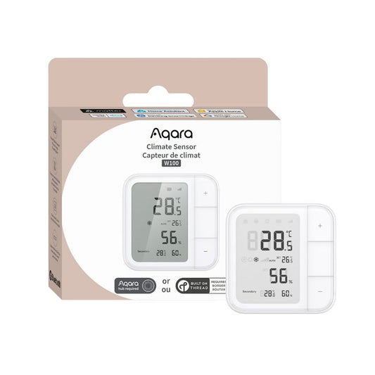 Aqara W100 wireless climate sensor, Zigbee + Thread, Matter compatible (TH-S04D)
