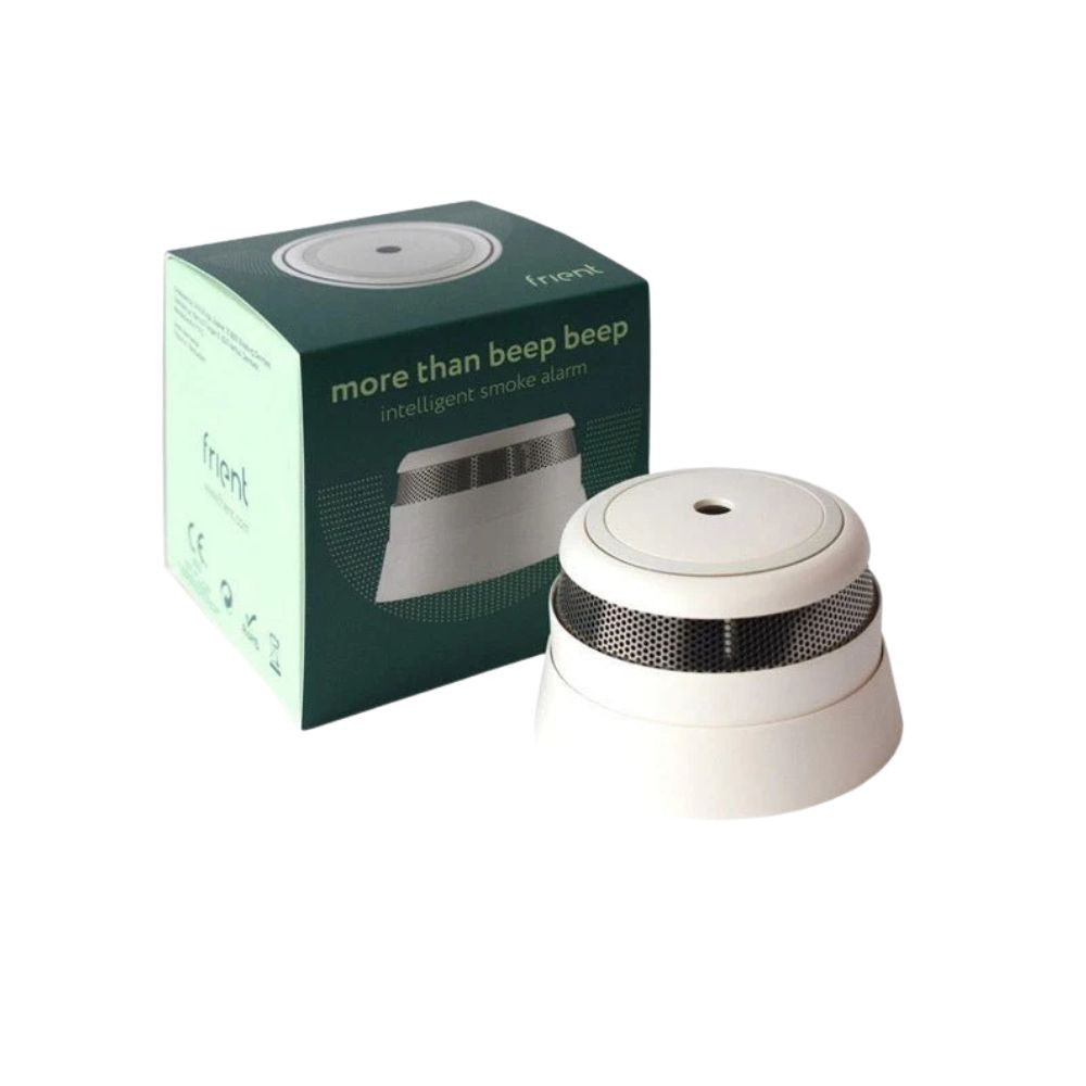 frient Intelligent Smoke Alarm –  Optical smoke detector with thermometer and 85dB audible alarm, Zigbee (SMSZB-120)