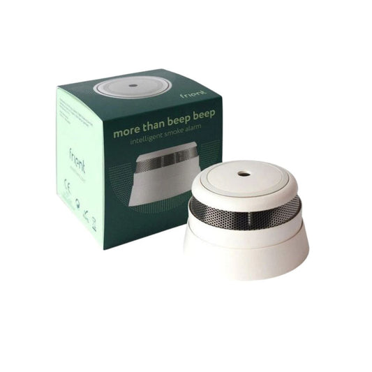 frient Intelligent Smoke Alarm –  Optical smoke detector with thermometer and 85dB audible alarm, Zigbee (SMSZB-120)