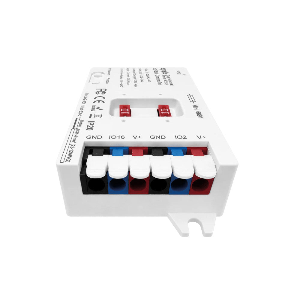 Gledopto AeX2gis – Two-channel WLED controller with relay and fuse, Wi-Fi, RF  (GL-C-116WL-RF)