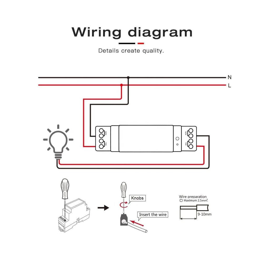 Gledopto GL-DR-001Z Tuya Zigbee DIN-rail relay with power meter (16A)