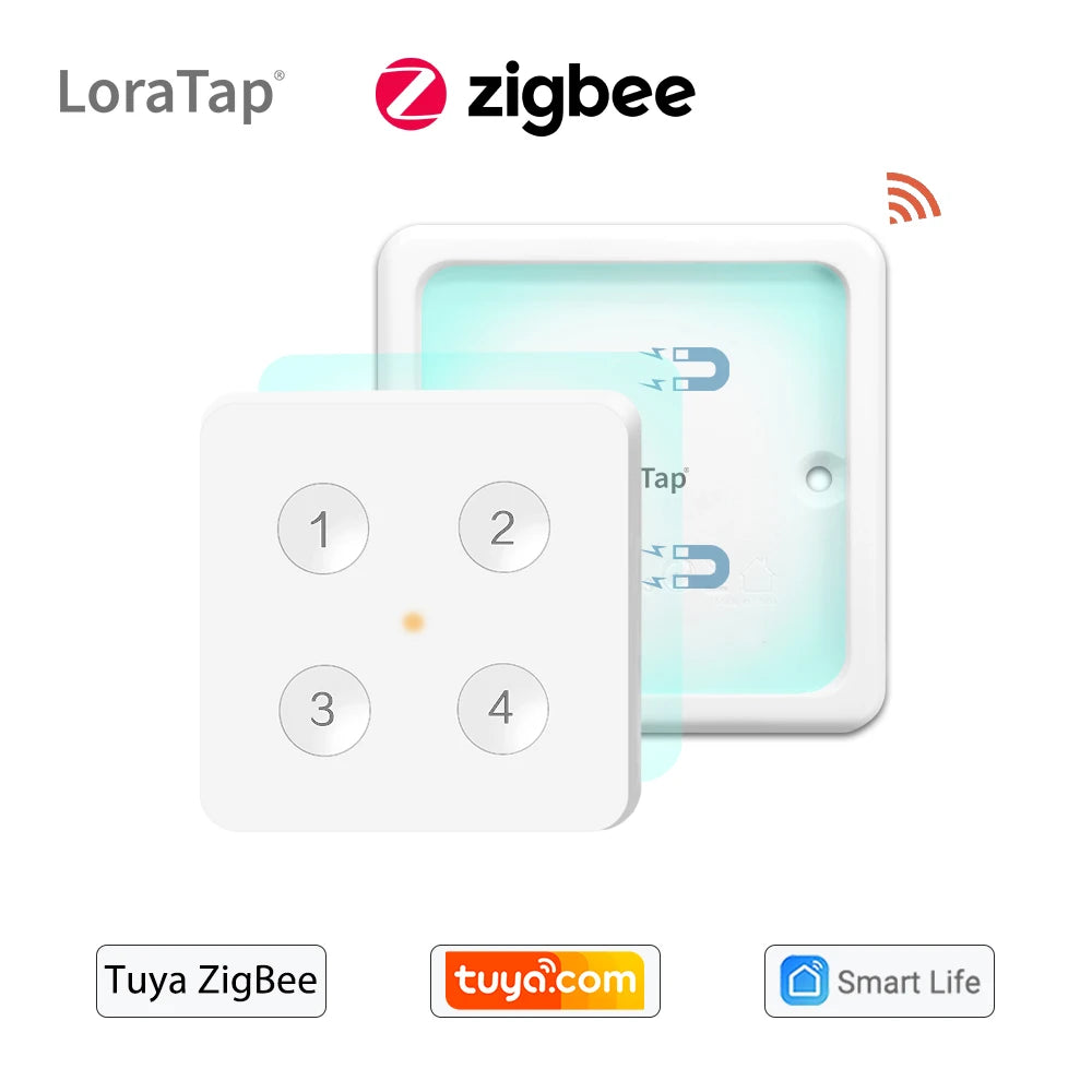 Tuya ZigBee 3.0 Drahtloser 4-Tasten-Szenenschalter
