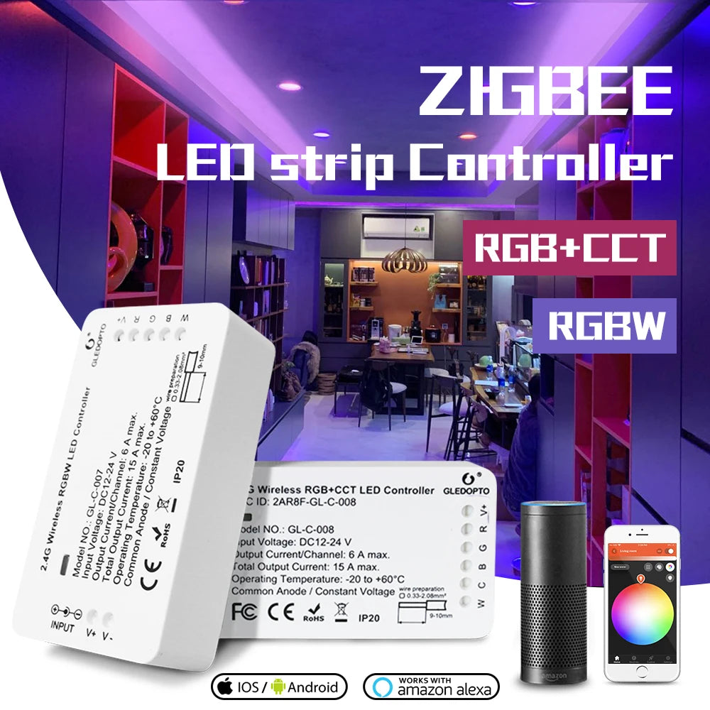 GLEDOPTO ZigBee 3.0 DC12-24V RGB+CCT RGBW