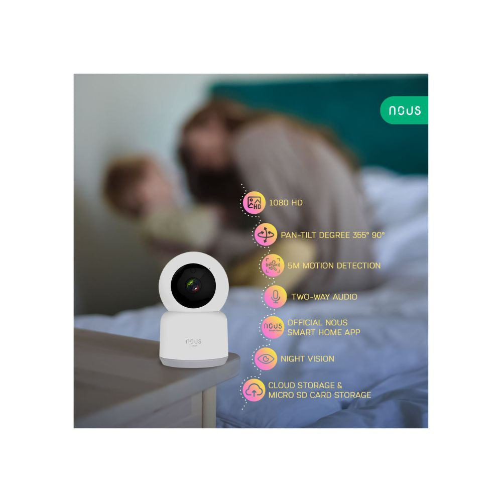 Nous W2 smart Tuya Wi-Fi PTZ IP camera, 2MP