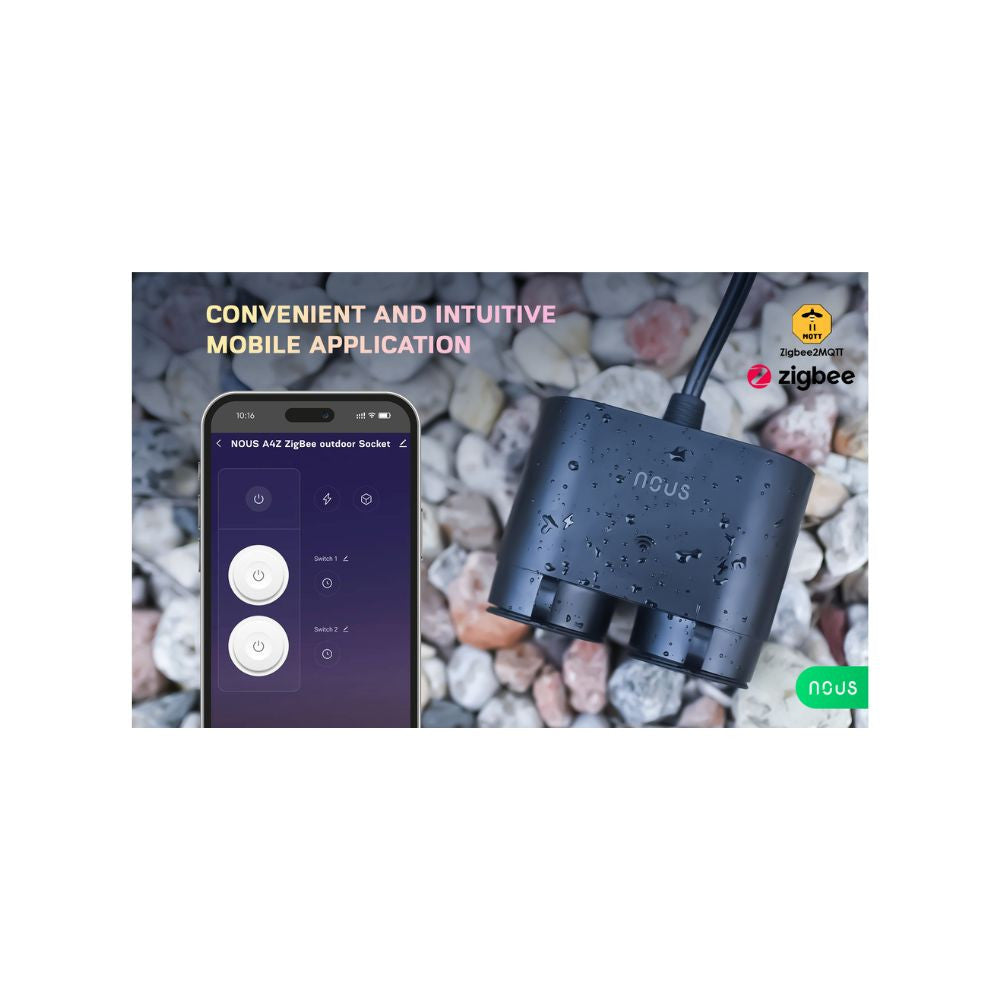 Nous A4Z smart Tuya Zigbee outdoor power strip