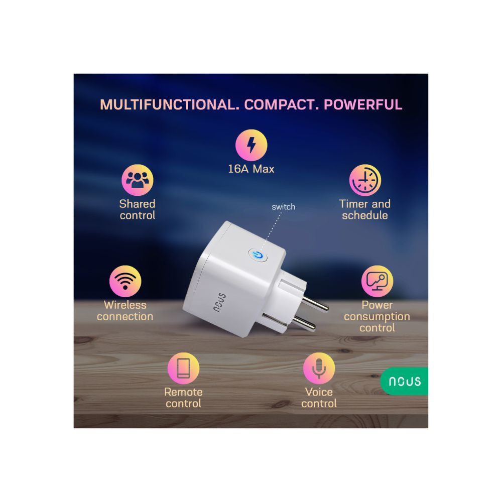 Nous A7 Tuya Wi-Fi smart plug (16A)