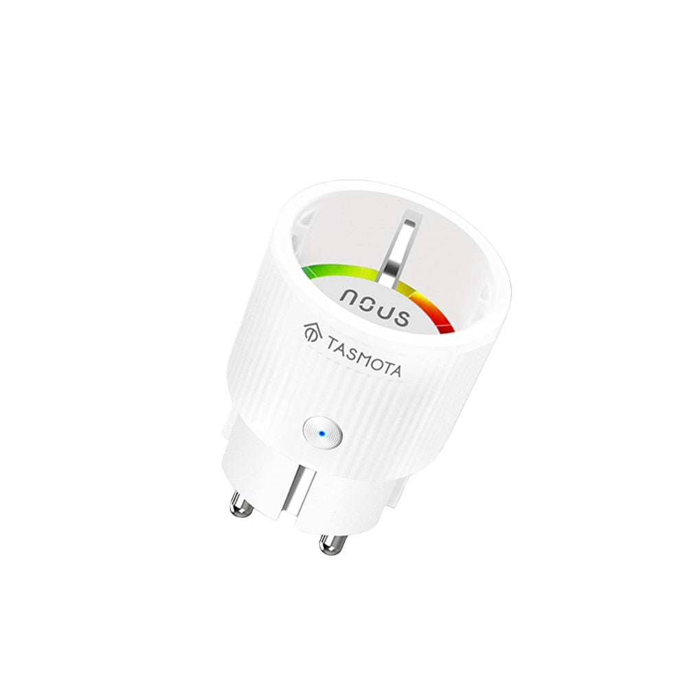 Nous A8T WiFi smart plug with power meter, Tasmota firmware, MQTT support, Matter compatible (10A/2300W)