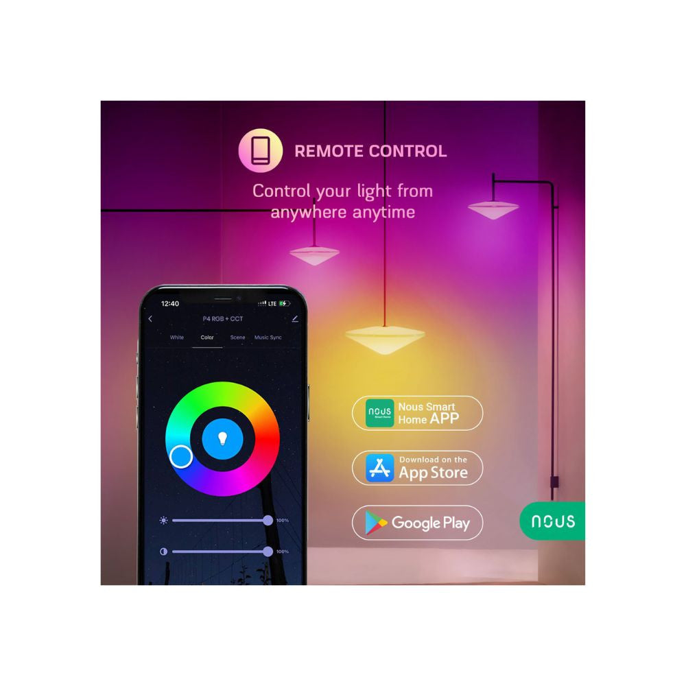 Nous P4 smart Tuya Wi-Fi RGB bulb (E14 socket), Matter compatible